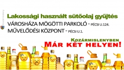 Lakossági használt sütőolaj gyűjtés