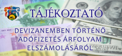 Adófizetés devizában tájékozató