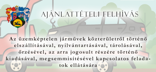 Ajánlatkérés - gépjárművek elszállítására