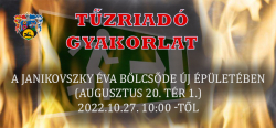 Tűzriadó gyakorlat