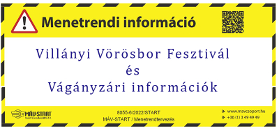 Menetrendi információk